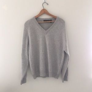 Men's M Alexander Julian Gray 100% Cashmere